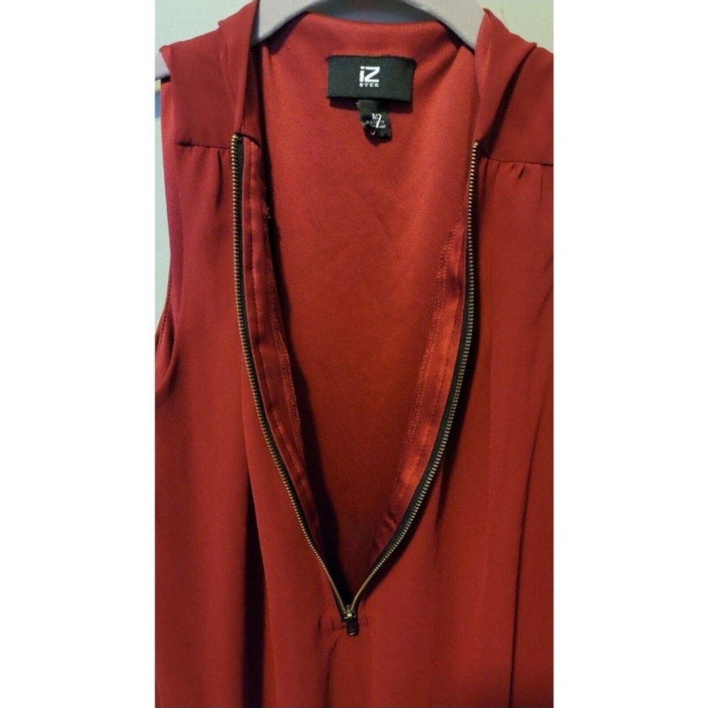 Iz Byer Burnt Orange High Mock Neck 60smini Dress - Picture 3 of 9